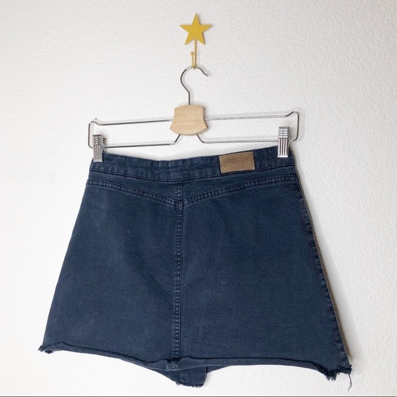 Brownie Button Down Raw Hem Denim Mini - Picture 2 of 2